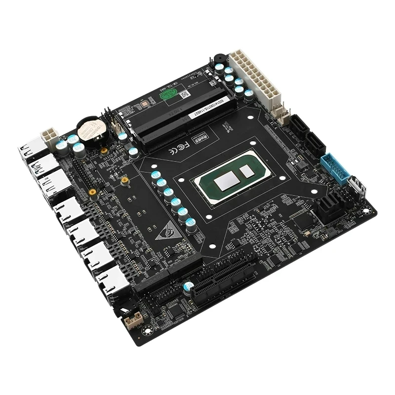 Scheda madre Intel i7-1165G7 i5-1135G7 di 11a generazione NAS Mini ITX a 6 alloggiamenti 4x i226 2.5G 6x SATA 2x M.2 PCIe x4 Firewall Scheda madre da gioco