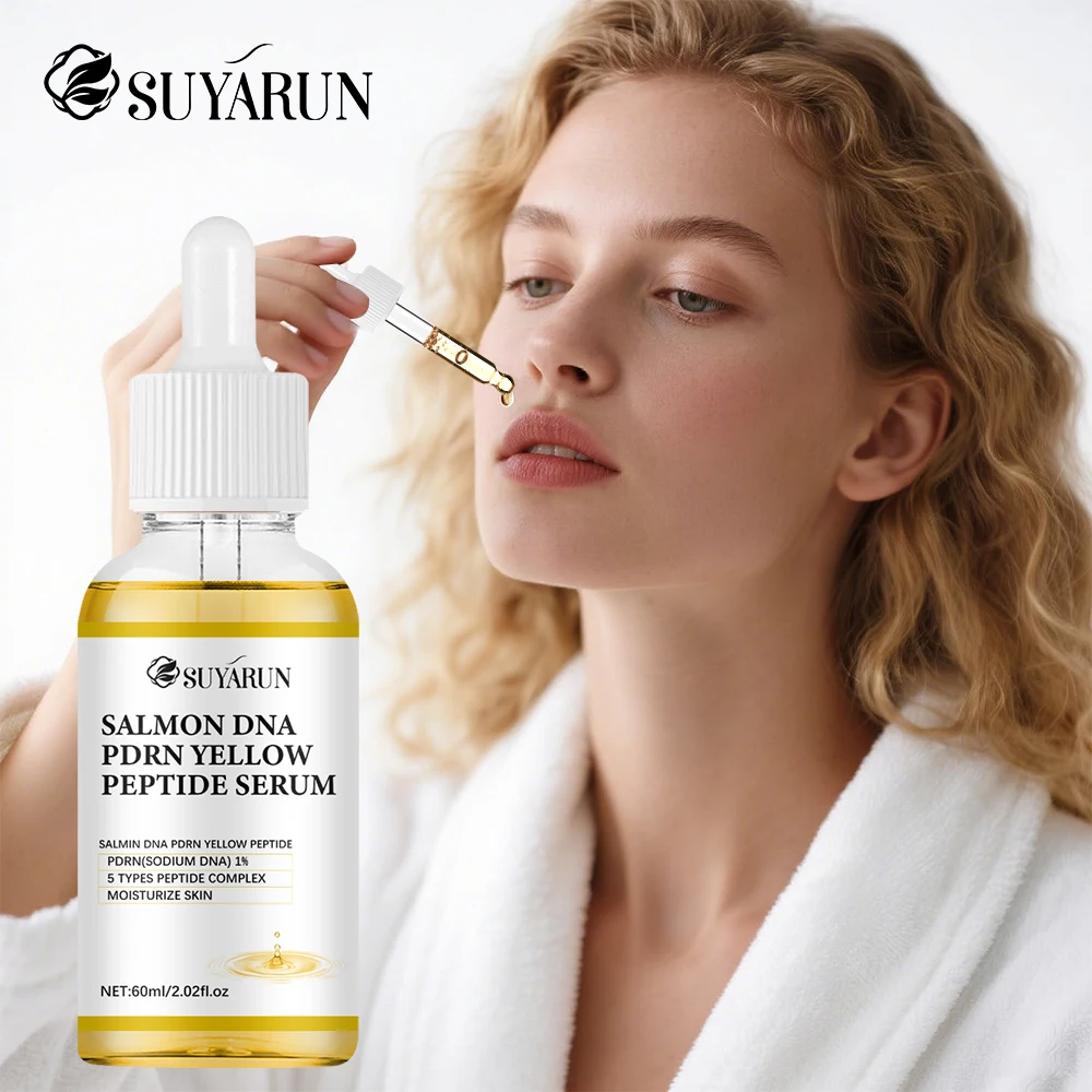 SUYARUN Salmon DNA PDRN + Suero complejo de péptido amarillo: solución antienvejecimiento, reparación de la piel, hidratación, brillo, reafirmante.