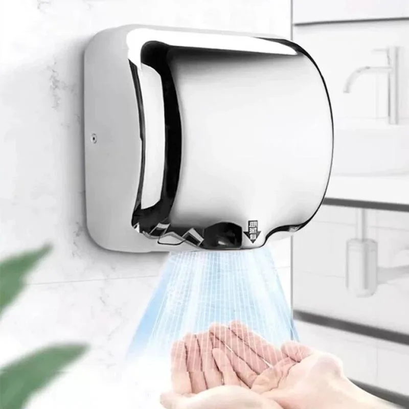High-speed Sensor Hand Dryer Made of 304 Stainless Steel Automatic Sensor for Mall Restrooms Strong Wind Low Energy Consumption