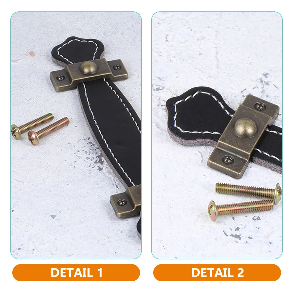 

4 Pcs PU Handle Closet Handles Cupboard Door Pull for Drawers Dresser Pulls Cabinet