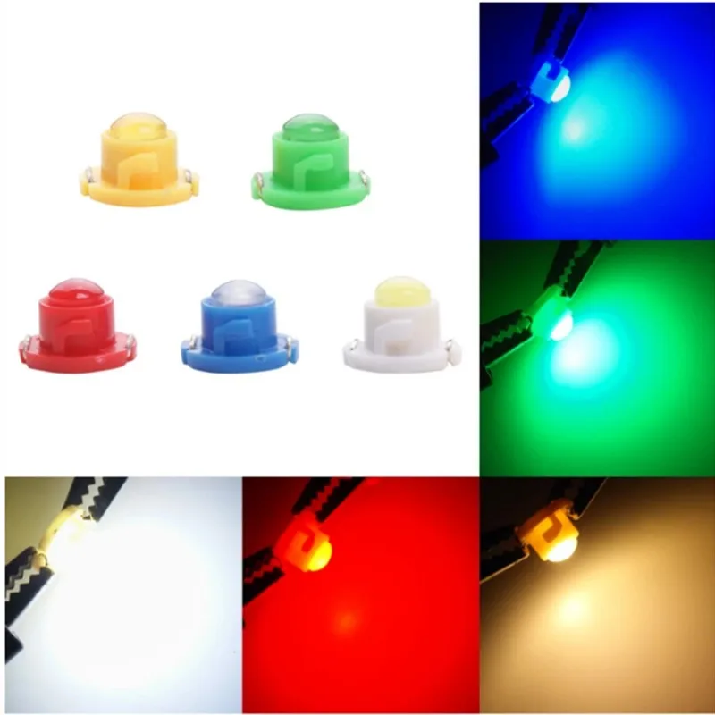 

10PCS T3 T4.2 T4.7 COB Car LED Instrument Panel Lights Dashboard Light Bulbs Indicator Central Control Lamp Neo Wedge Light 12V
