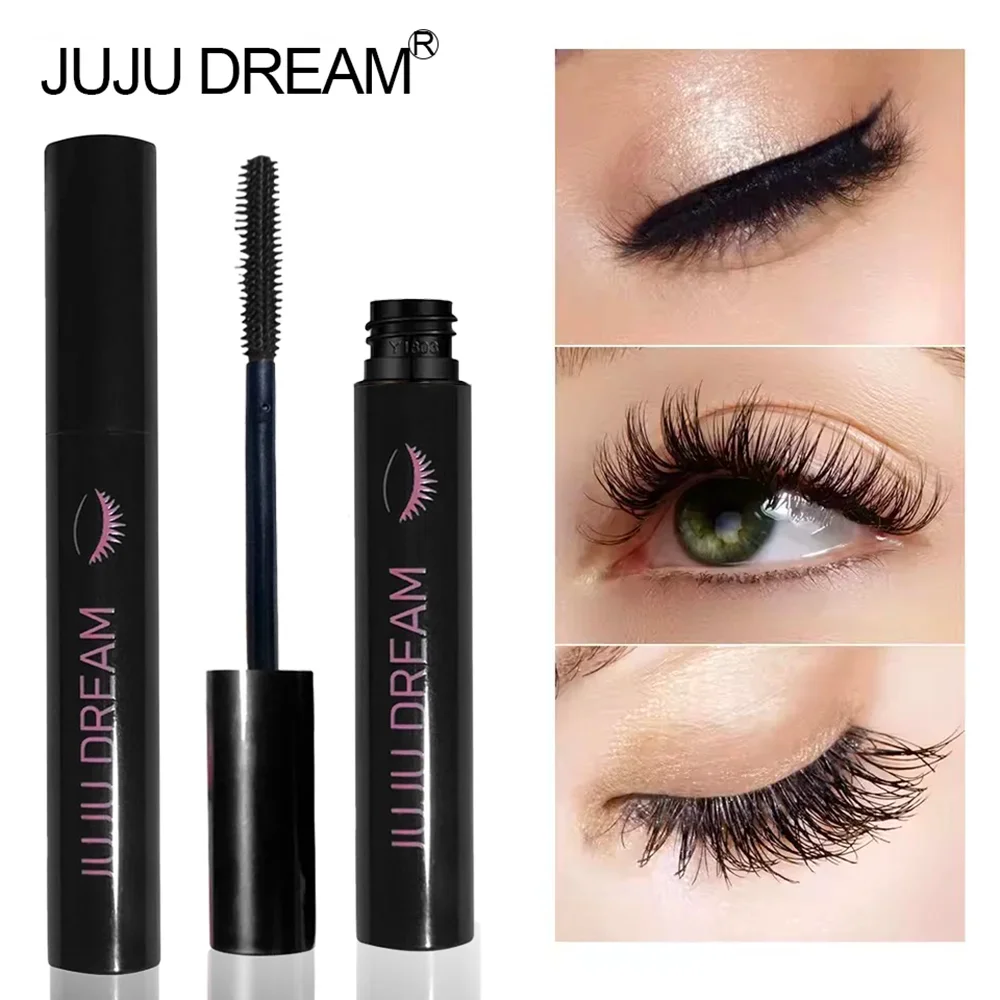 Black 4D Waterproof Mascara – Curling, Lengthening & Volumizing, Long-Lasting, Smudge-Proof, Uni, Eye Makeup
