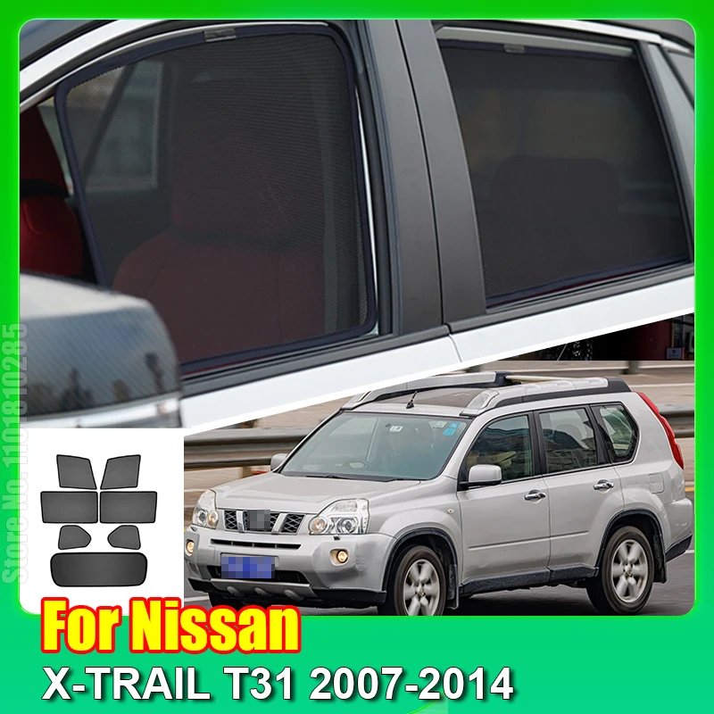 

Автомобильный Магнитный солнцезащитный козырек для Nissan X-TRAIL T31 2007-2014 XTRAIL, передняя ветровая занавеска, задняя искусственная козырек