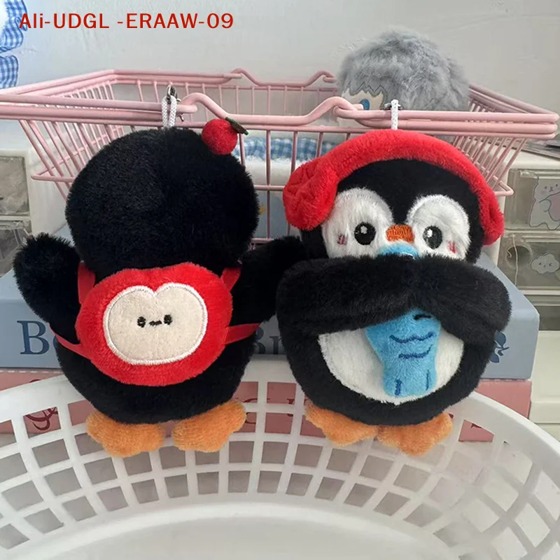 Charmanter Weicher Plüsch-Pinguin Schlüsselanhänger; Rucksack Cartoon-Deko; Gefüllter Puppen-Anhänger; Autoschlüsselring; Entzückendes Kinder-Taschen-Geschenk.