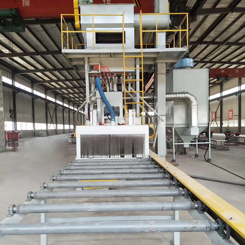 Metal Surface Treatment Belt Conveyor Continuous Roller Through Type Shot Blasting Machine