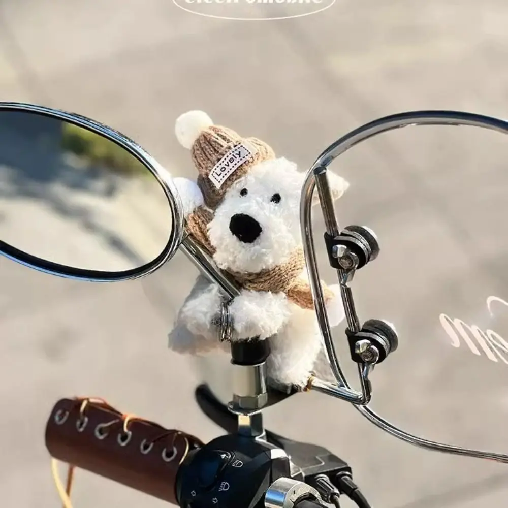 Magnetic Western Highland Dog Plush Pendant Detachable Creative Motorcycle Decoration Accessories Lovely Cute