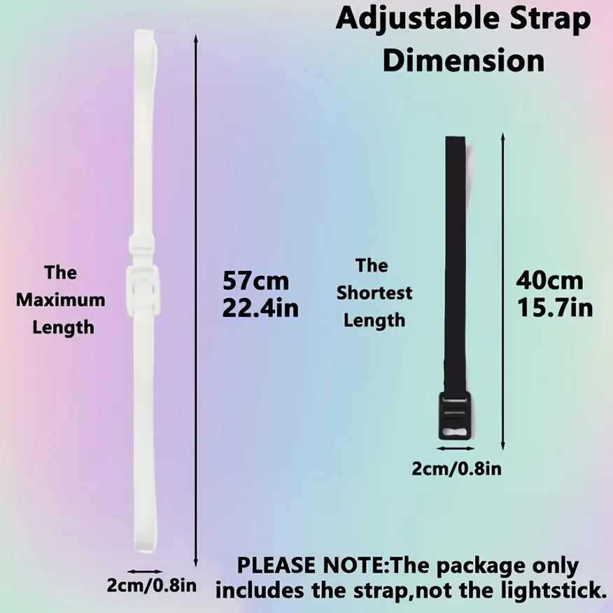 2pcs/set Lightstick Crossbody Strap, Adjustable Lanyard, Fan Party Accessory for Gathering & Holiday, Lightstick Not Included