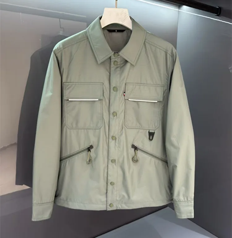 

Customized Europe and America New men's clothing for winter 2025 Single-breasted long-sleeved pocket Fashionable outdoor jacket
