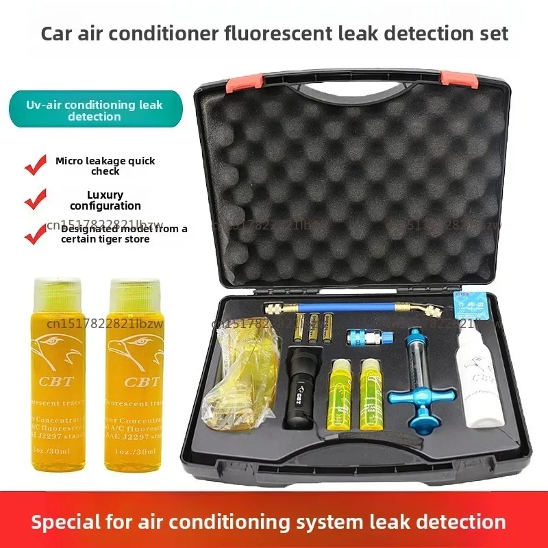 Automotive Air Conditioning System Leak Detection Set Air Conditioner Leak Detection Fluorescent Agent Detector Air Conditioner