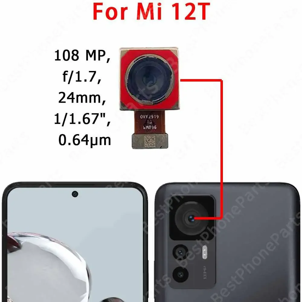 Back Camera For Xiaomi Mi 12T 12T Pro Backside Rear Camera Module Spare Parts