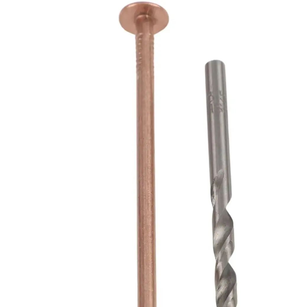 Pure Copper Tree Killing Nails 3.15 Inch Stump Removal Spikes For Drilling Into Roots To Stop Growth Garden Power Drill Bits