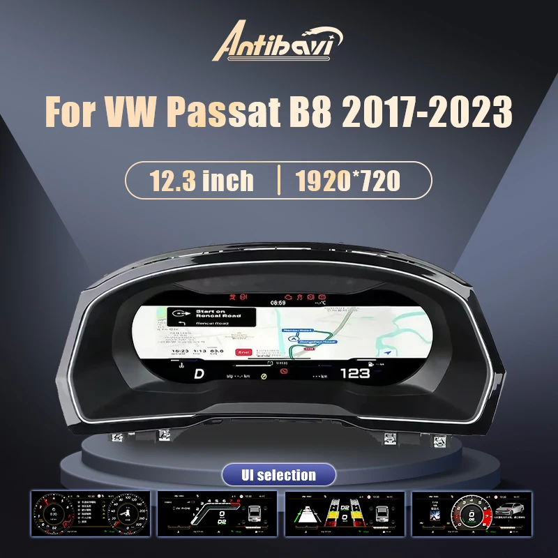 Digital Dashboard For Volkswagen Passat Magton B8 CC Arteon Variant 2017-2023 Auto Lcd Paneel Speedometer Virtuele Cockpit Voor