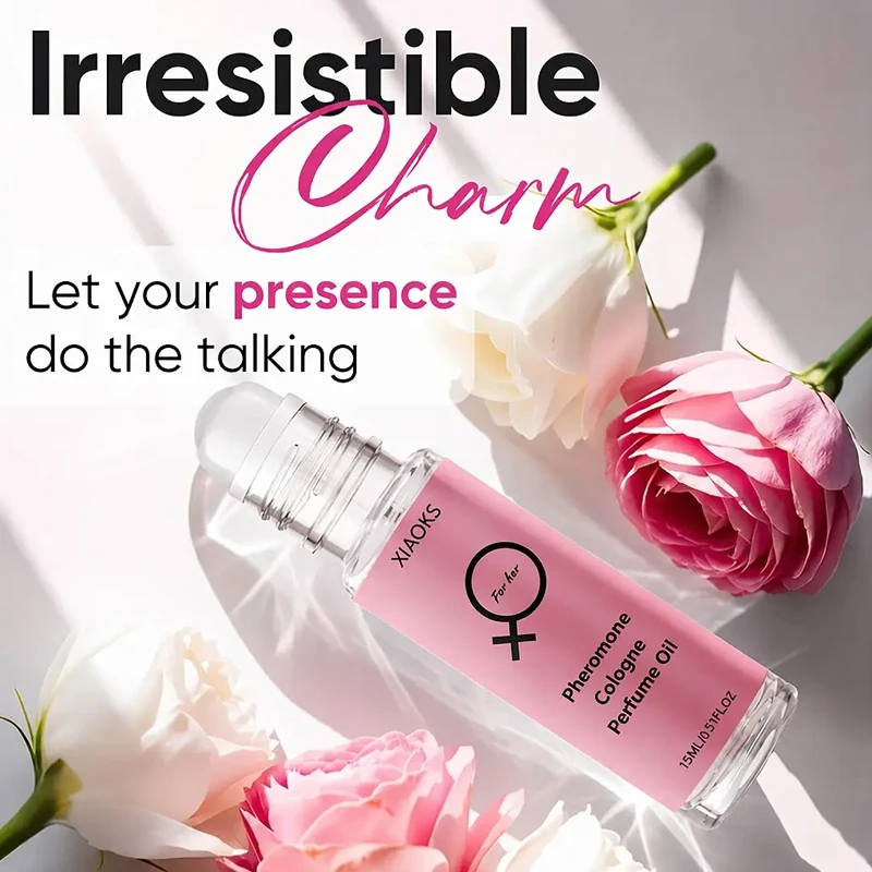 Perfume de Feromonas para Mujer, Estilo Roll-On con un Diseño de Alta Gama Aroma Floral Encantador, Natural y Fresco, Fragancia Duradera, Suave y No Irritante, una Dopamina en Forma de Perfume, con un Aroma Dulce que Realza el Encanto y Atrae al Sexo Opue