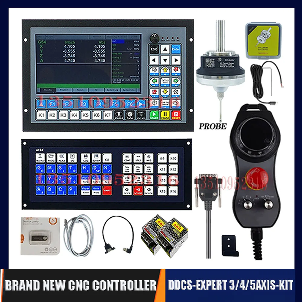 Upgrade The New Cnc Offline Controller Kit Ddcs-expert 3/4/5 Axis 1mhzg Code+latest Extended Keyboard +3d Edge Finder +mpg+75w24