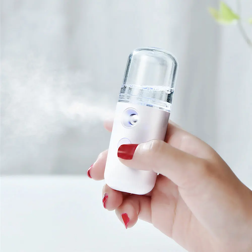 1Pc Mini Nano Mist Spuit Koeler Facial Steamer Luchtbevochtiger USB Oplaadbare Gezicht Hydraterende Vernevelaar Schoonheid Huidverzorging Gereedschap