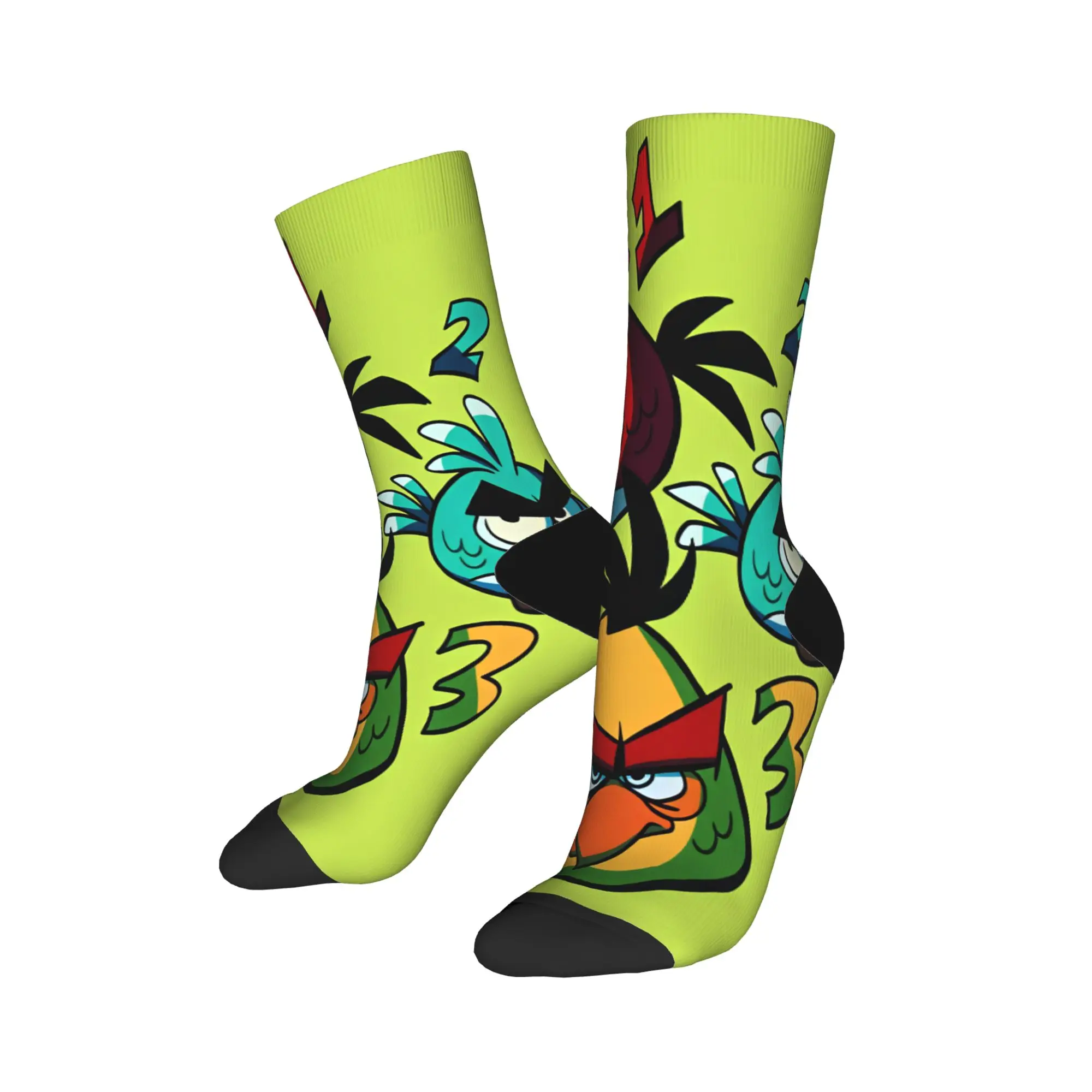 Adults Men Socks Birds Game  Stockings Anti Slip Medium Soft Socks Autumn Fashion Graphic Running Socks