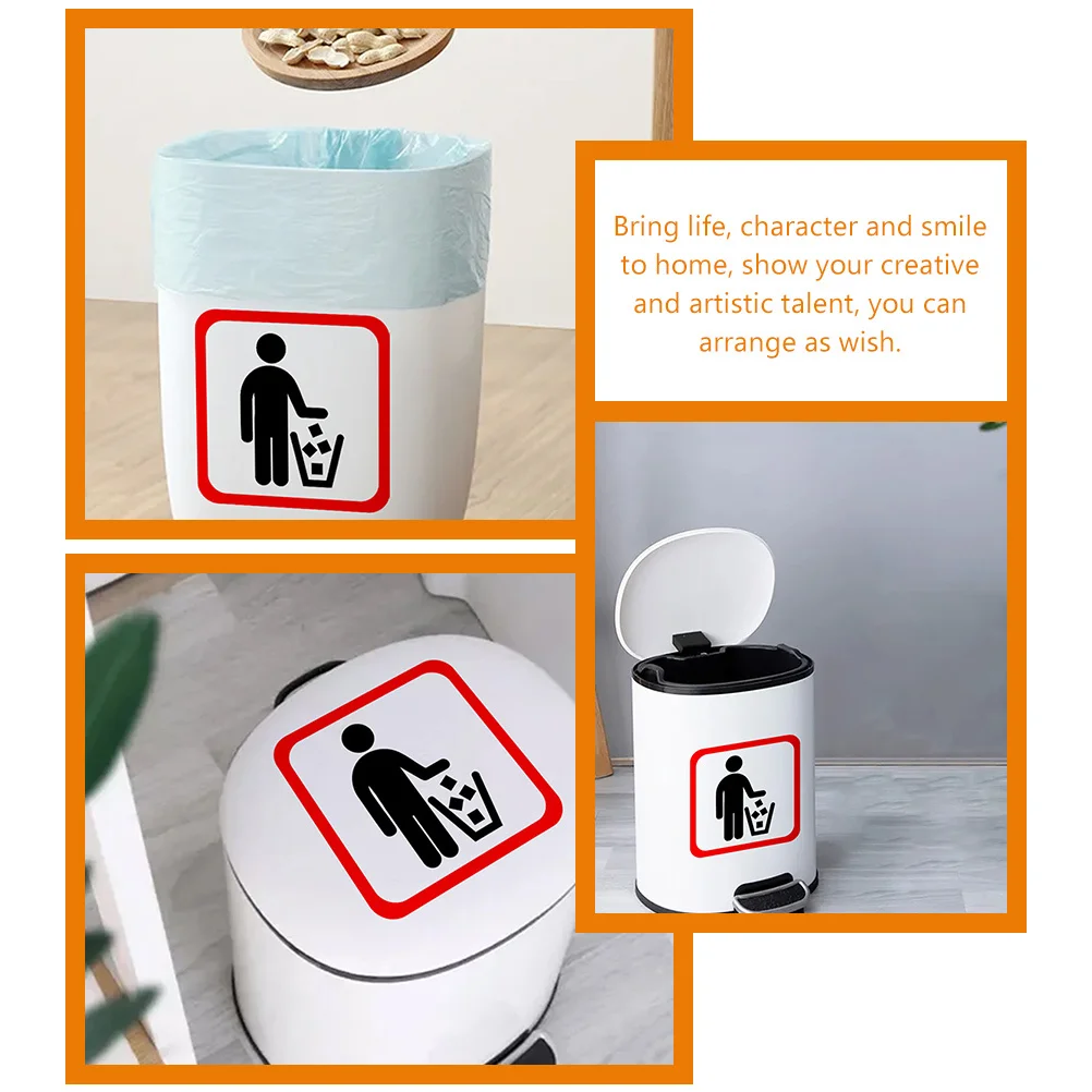 

3 шт., наклейки для мусорного бака, ПВХ, двор, наклейка для мусора, креативный мусорный бак, настенная наклейка для мусора для домашнего офиса