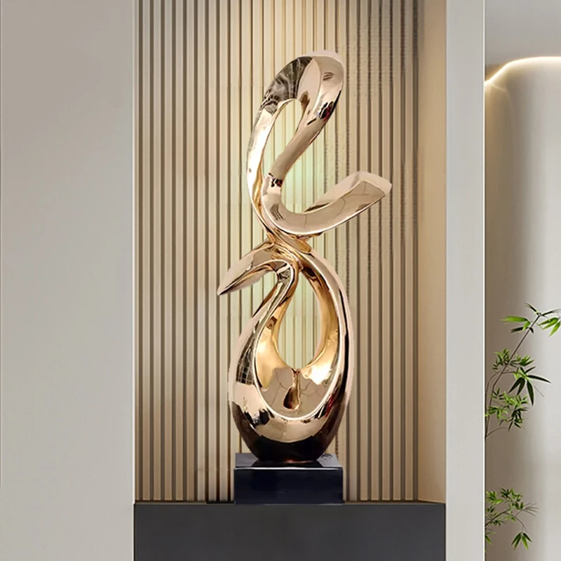 Modern Abstract Art Resin Sculpture,Luxury LivingRoom Decorations,Hotel Entrance Office Desktop Decoration,Home Decor