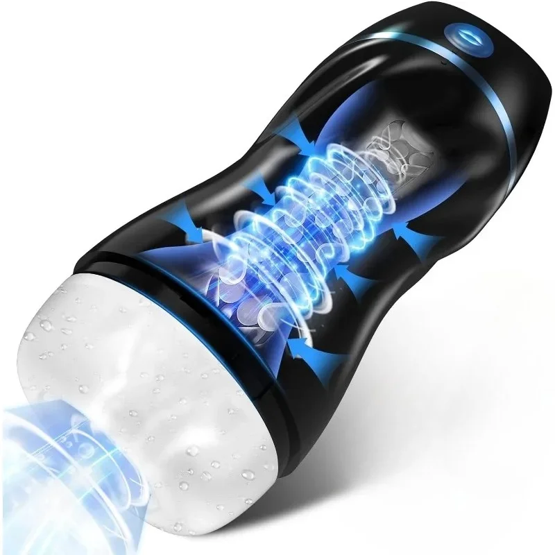 Automatic Sucking Male Masturbators Pocket Pussy Male Stroker with 3D Realistic Textured Blowjob Toy Mens Adult Sex Toys for Man