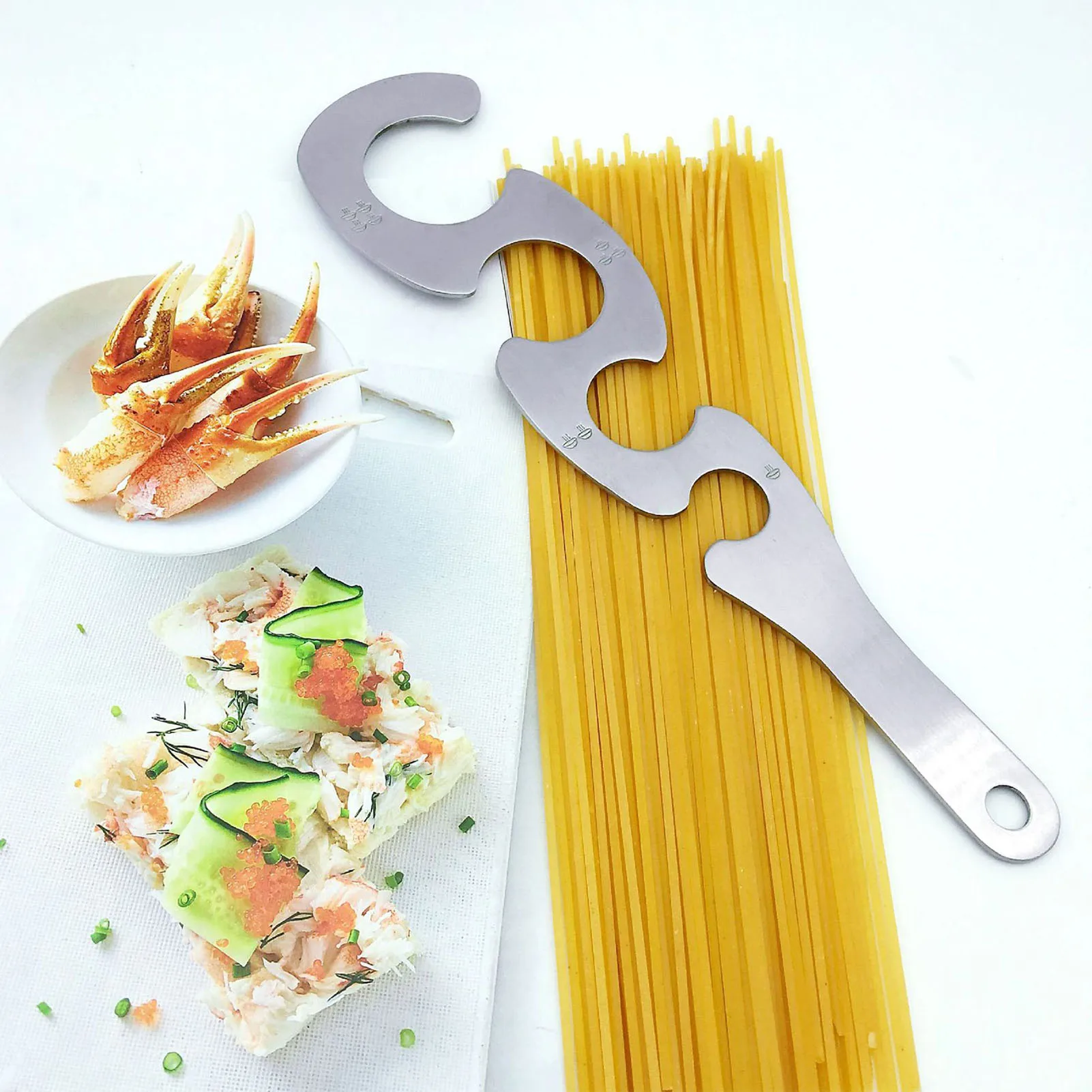 Spaghetti Measuring Tool 4 Hole Spaghetti Measuring Measurer Kitchen Gadgets Pasta Ruler for Home Kitchen Cooking Tools