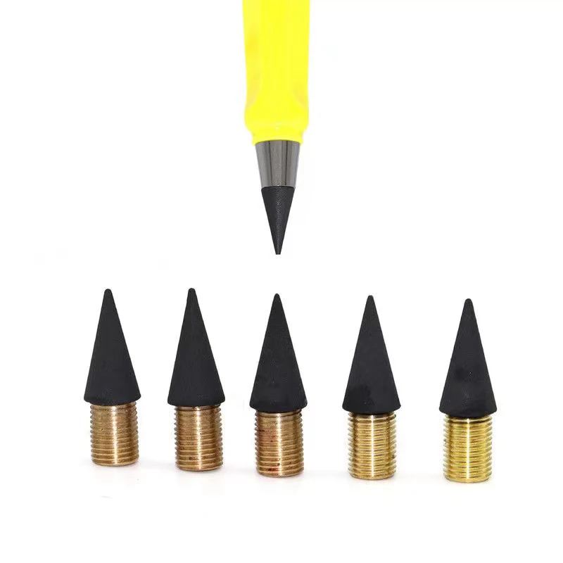 10Pcs Replaceable Pen Tip for Unlimited Pencil Universal Pencil Head for No Ink Pen Unlimited Writing