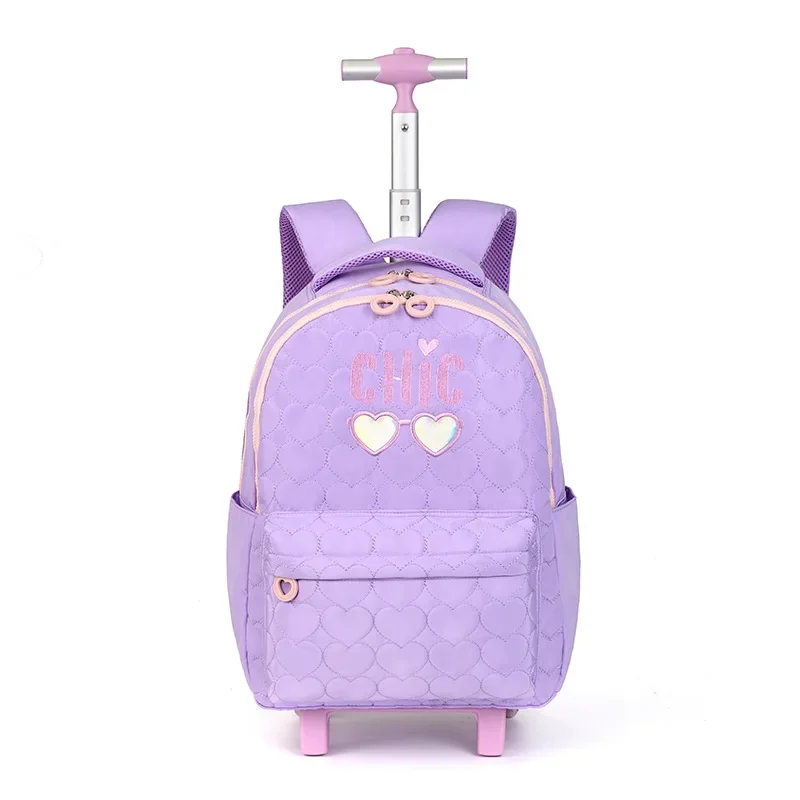 

Rolling Backpacks for Girls School Wheeled Backpack for Girl Luggage Bookbag on Wheels for Kids Trolley School Bags