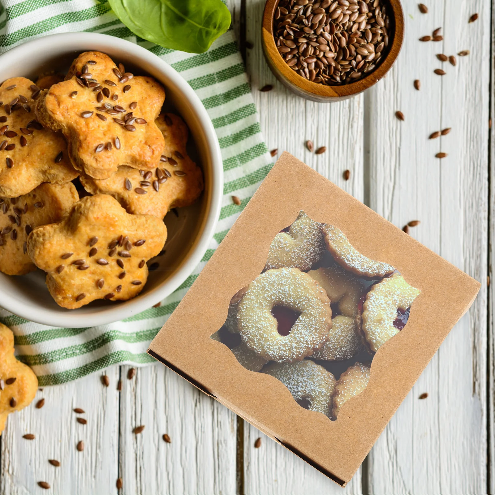 

25Pcs Cake Packaging Boxes Small Cake Box Kraft Paper Cupcake Candy Pastries Disposable Packaging Box for Wedding Party Gift