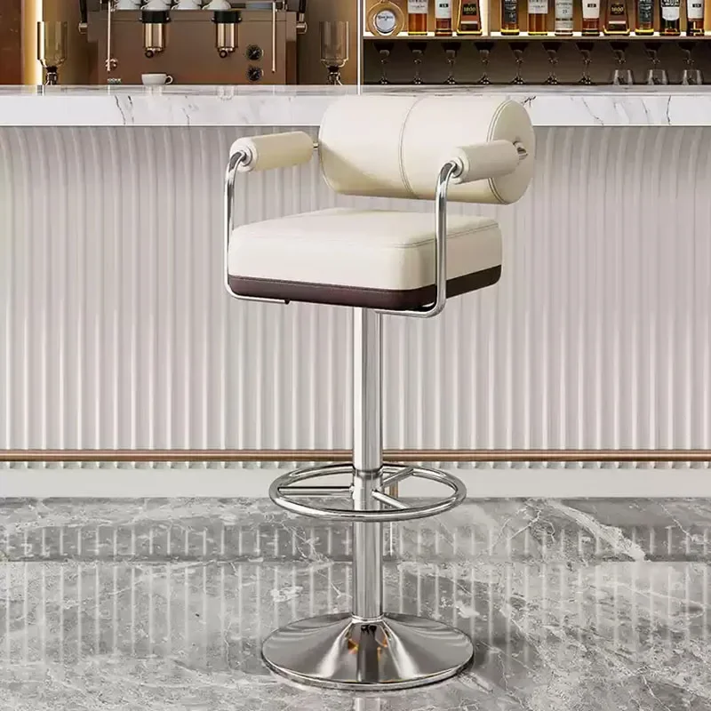 Silla De Bar moderna De estilo nórdico, taburetes De Bar giratorios con mostrador De isla De diseño, Sillas De Bar ajustables De altura, muebles