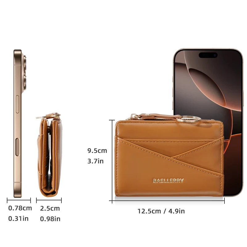 New High Quality Women Wallets Card Holder Big Capacity Zipper Coin Pocket Simple Short Female Purses Money Clips