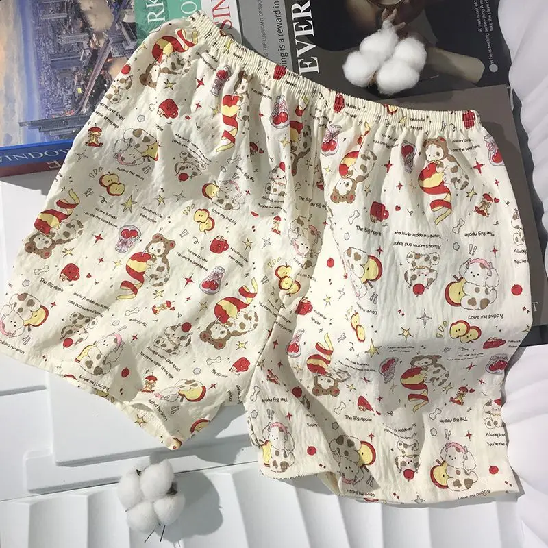 Shorts for Women's Kawaii Women Casual Sleep Pants Summer Short Pant Print Elastic Waist Loose Pantalones 2026 Fashion Bottoms