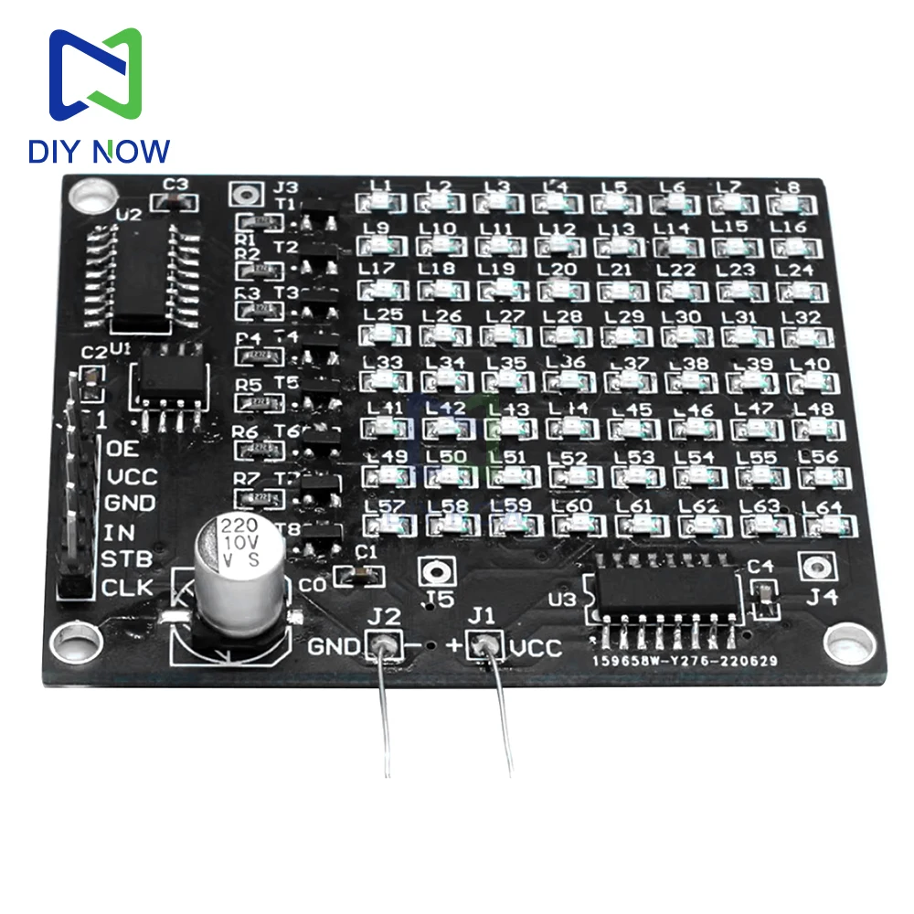 Electronic LED Display Kit 64LED/256LED Red LED Dot Matrix Display Kit - SMD Components Soldering Practice Board DIY Kit