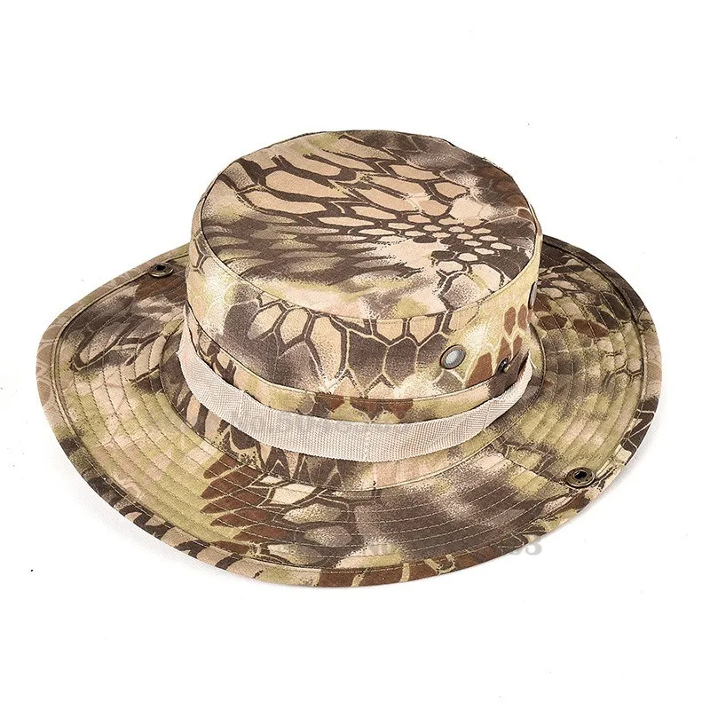 US Army Tactical Boonie Hat Military Men Camo Cap Paintball Airsoft Sniper Bucket Caps Hunting Fishing Outdoor Sun Hats