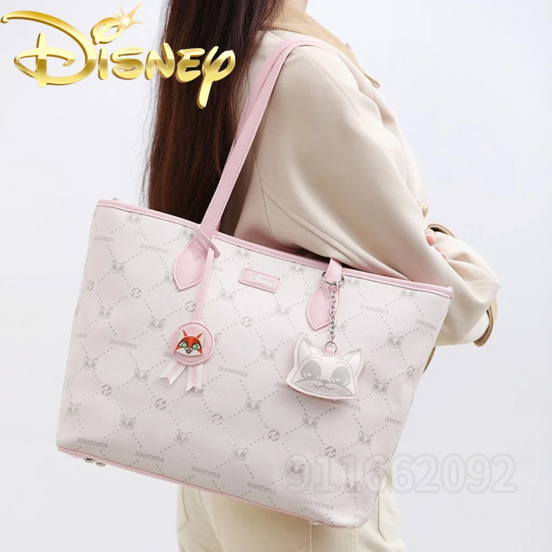 

Disney Nick New Women's Handbag Pink Fashion Luxury Women's Shoulder Bag Large Capacity Cartoon Women's Tote Bag High Quality