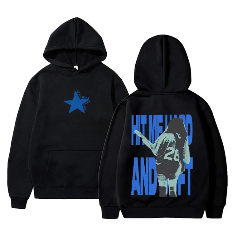 

Hit Me Hard and Soft Hoodie Men Women Fashion Pop Music Sweatshirt Unisex Casual Fleece Vintage Pullover Oversized Streetwear