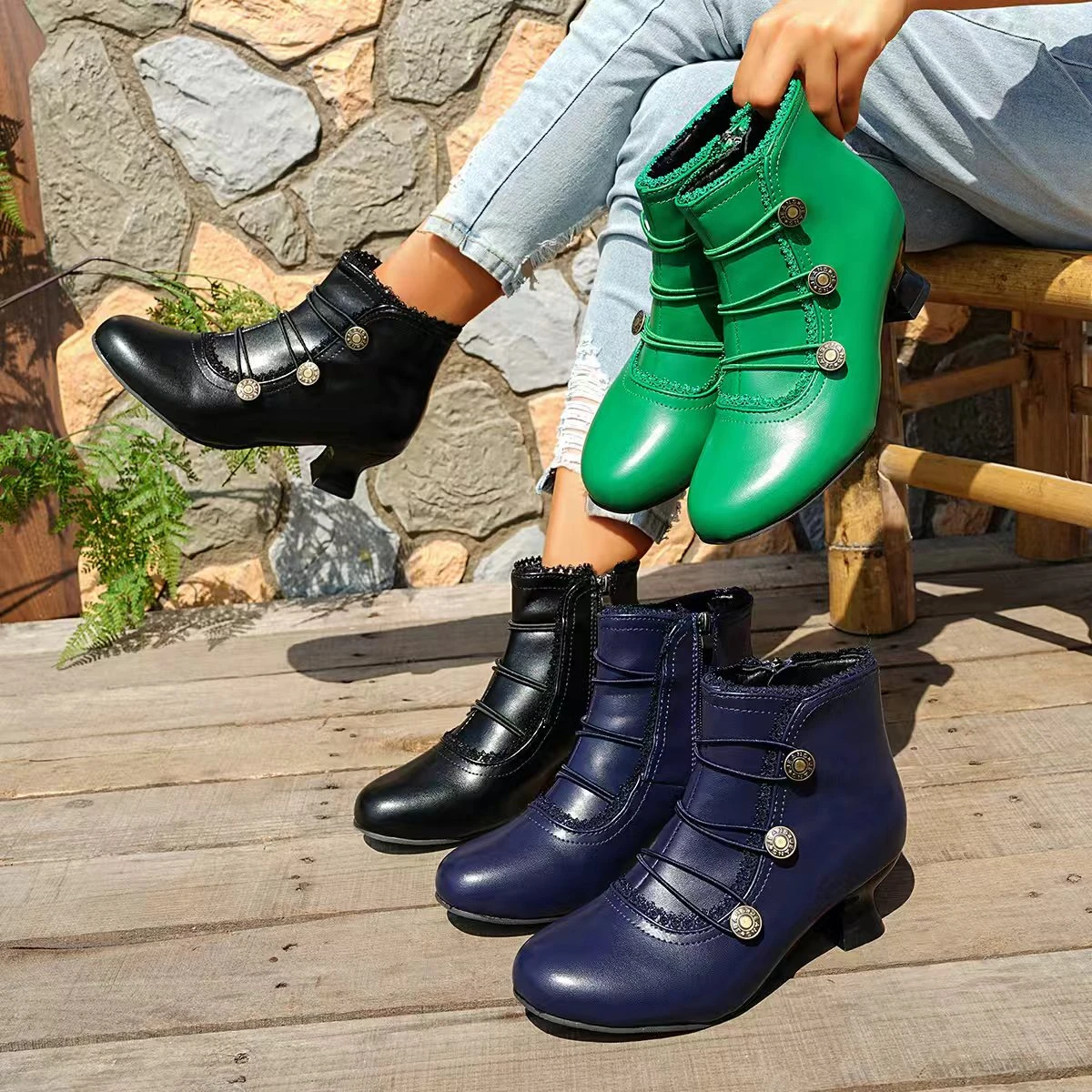 

Женские модные ботильоны 2025, удобные короткие ботинки, модельные туфли в стиле ретро, вечерние туфли, женская осенне-зимняя уличная обувь с острым носком, женская