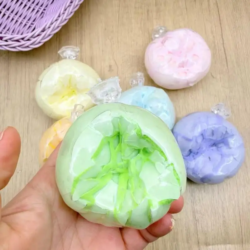 1Pc Cracking Wax Ball Soft Decompression Toys Cantaloupe Chocolate Handmade Ball Anti Stress Sensory Fidget Toy.