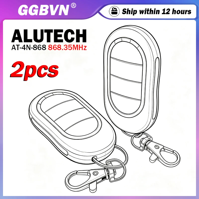ALUTECH AT-4N 868 MHz Garage Door Gate Remote Control Transmitter ALUTECH AT-4N-868 Command Transmitter 868.35MHz Rolling Code