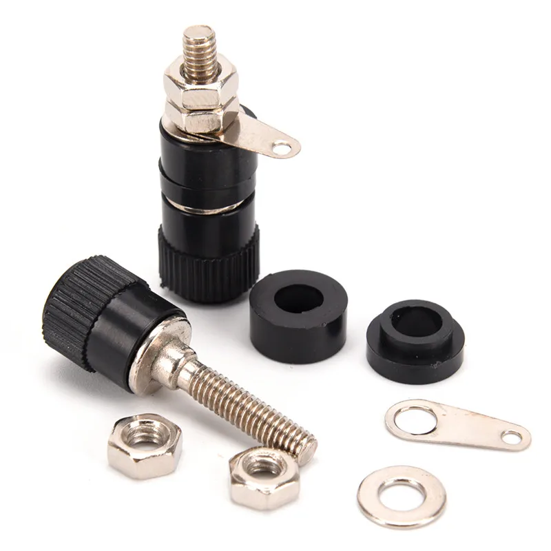 10Pcs Made Of Alloy With Good Electrical Conductivity Banana Plug Jack Connector Banana Socket Nickel Plated Binding Post Nut