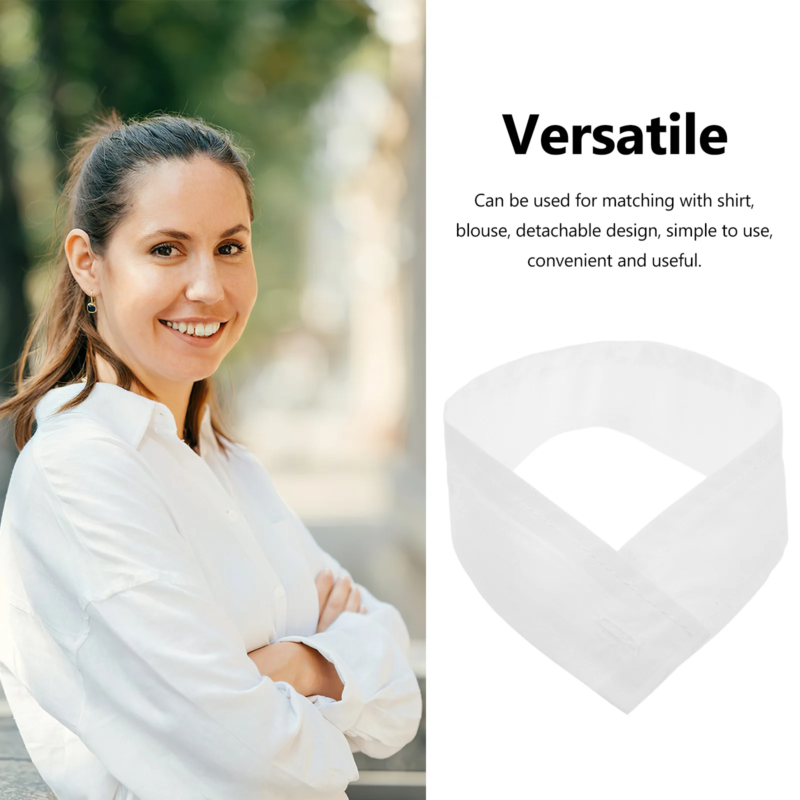 2 قطعة انفصال ل بلوزة قميص المرأة فو كاذبة طوق التلبيب للقميص التلبيب حماية المضادة للأوساخ