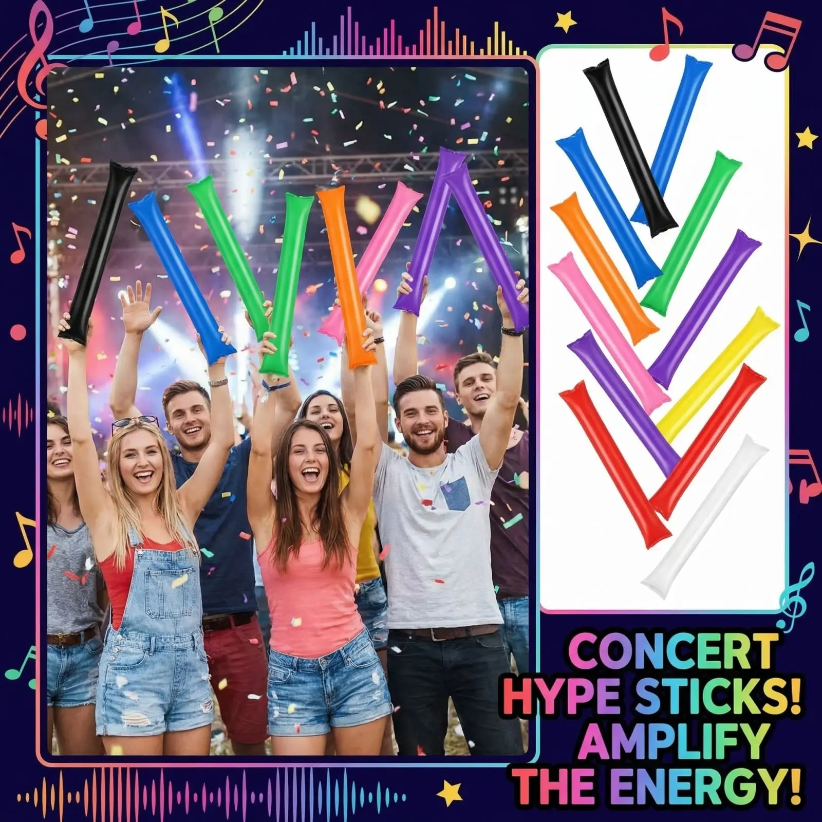 

Надувные палочки для болельщиков, надувные палочки для концертов, толстые палочки для черлидинга, длинные надувные палочки-шары для поддержки команды