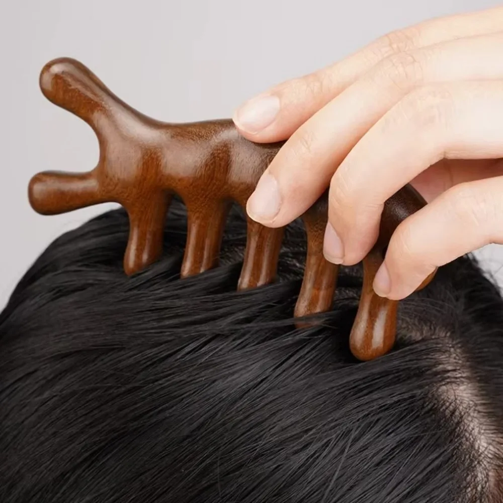 Portable Body Meridian Massage Comb Scalp Hair Comb Tools Dolphin Five Wide Tooth Combs Multi-function Scalp Head Oil Massager