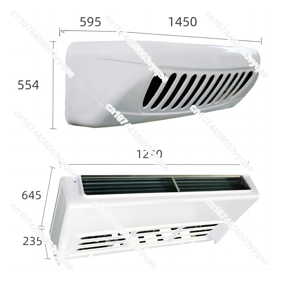 Front Mounted Split Type 6100W 3000W Refrigeration Unit R404A AC.133.153 for Air Cooling System Freezing Van Refrigeration Units