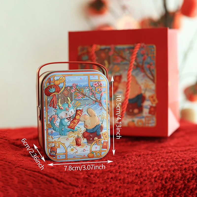 Vintage Small Suitcase Storage Tin Metal Candy Box Gift Box Cookie Gift Box Small Suitcase Sundries Organizer Storage Can