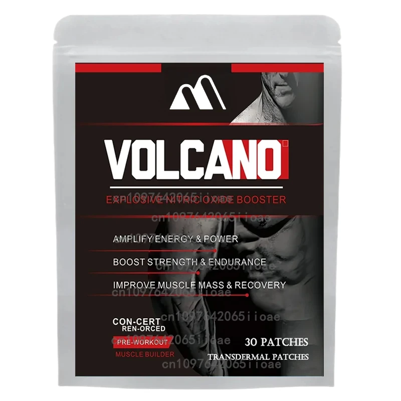 30 Patches Volcano Testosteron Booster mit explosiven Stickoxid Booster Transdermal Patches.
