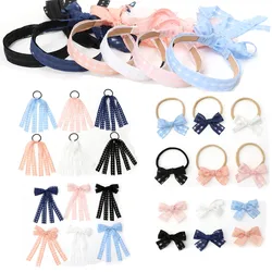 A Silk Ribbon Headbands for Girls, Adjustable Non-Slip Elastic Dressy Pastel Lacy baby band headwraps Cute Hair Accessories