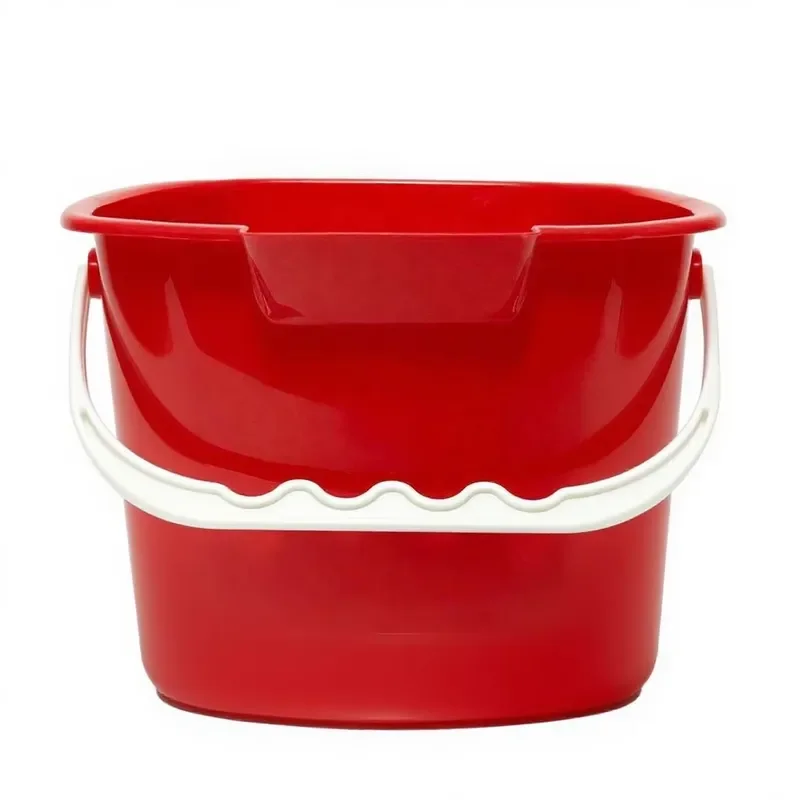 for 3QT 6QT 8QT HDPE Green Square Plastic Cleaning Bucket with Handle Small Plastic Bucket