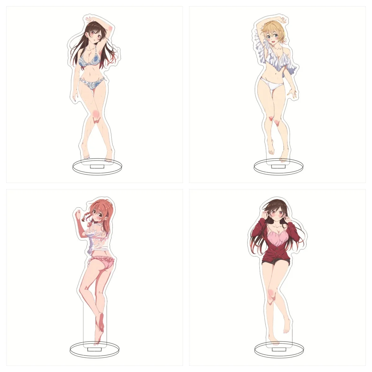 

HOT Anime Rent-a-Girlfriend Peripherals Acrylic Stand Figure Exquisite Character Print Desktop Decorative Ornament Fan Gift