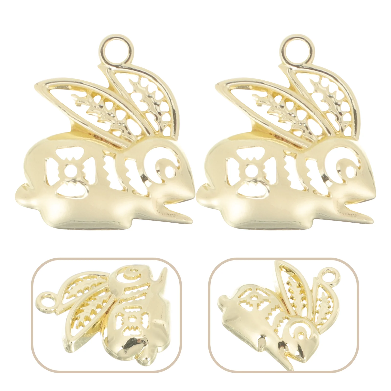 

10 Pcs Rabbit Accessories Stuffed Bunny Jewelry Supplies Pendants Accessory Bracelet DIY Charms Decors Crafts