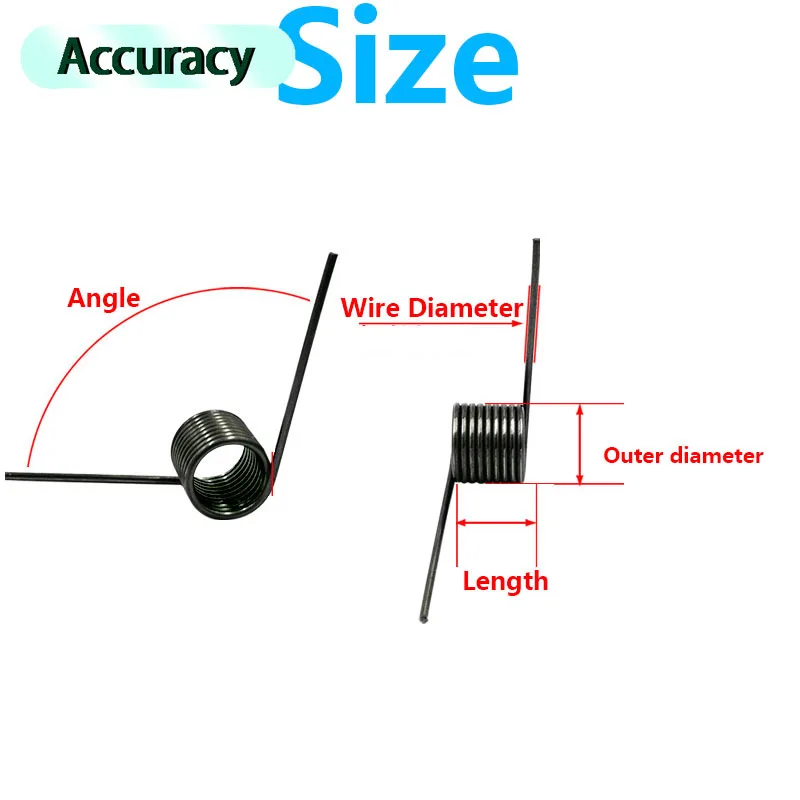 10 Pcs Torsion Spring Wire Diameter 1.8mm Angle 180/120/90/60 Degree Single Button Torsion Spring V-shaped Spring