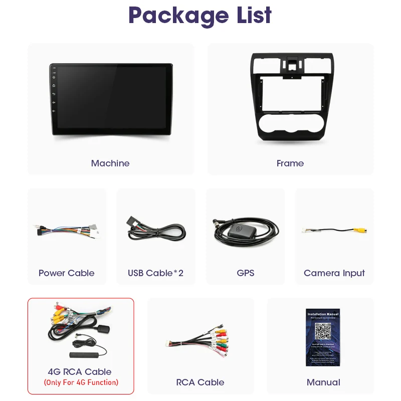 JMCQ 2din Android 12 DSP Car Radio Multimidia Video Player Navigation GPS Autoradio For Subaru Forester 4 SJ XV 2012-2015 2 Din